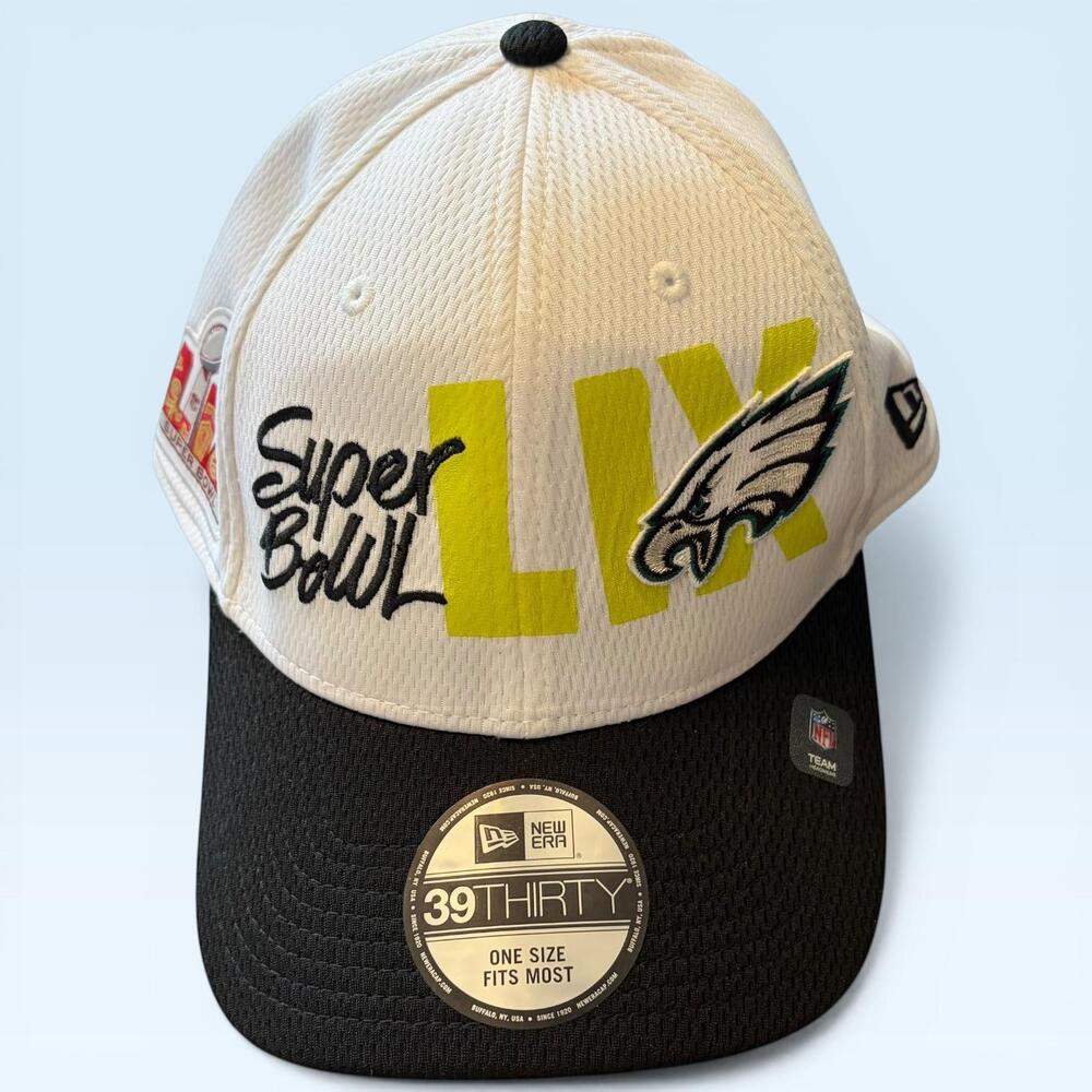 Philadelphia Eagles Hat Cap Mens One Size White NFL Super Bowl New Era